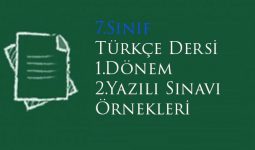 7.Sınıf Türkçe 1.Dönem 2.Yazılı Soruları