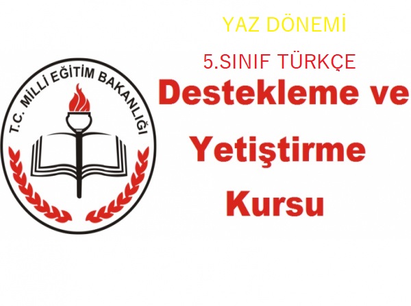 5.Sınıf Türkçe Yaz Dönemi DYK Planı-2019