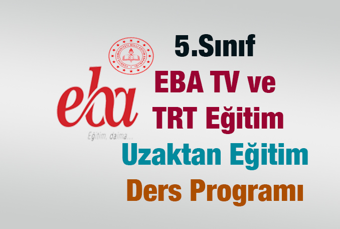 Ortaokul 5.Sınıf Uzaktan Eğitim Ders Programı