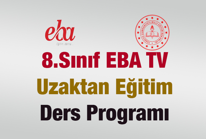 8.Sınıf Uzaktan Eğitim Ders Programı