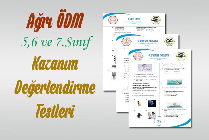 Ağrı MEM 5,6 ve 7.Sınıf Kazanım Testleri