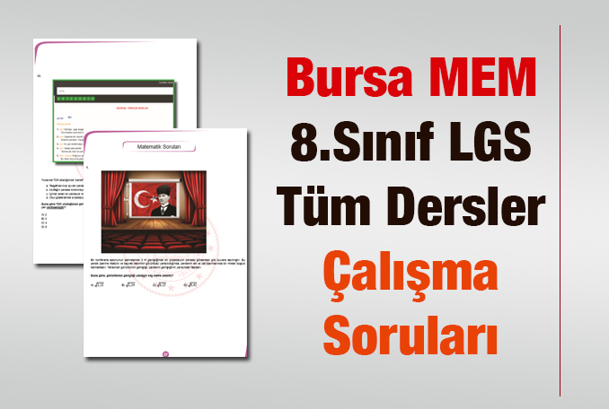 8.Sınıf Bursa MEM Çalışma Soruları