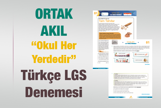 Ortak Akıl Türkçe LGS Denemesi – Okul Her Yerdedir