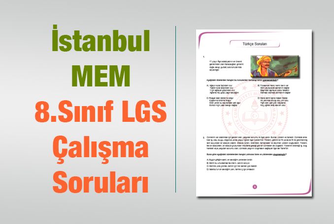 8.Sınıf İstanbul MEM Çalışma Soruları